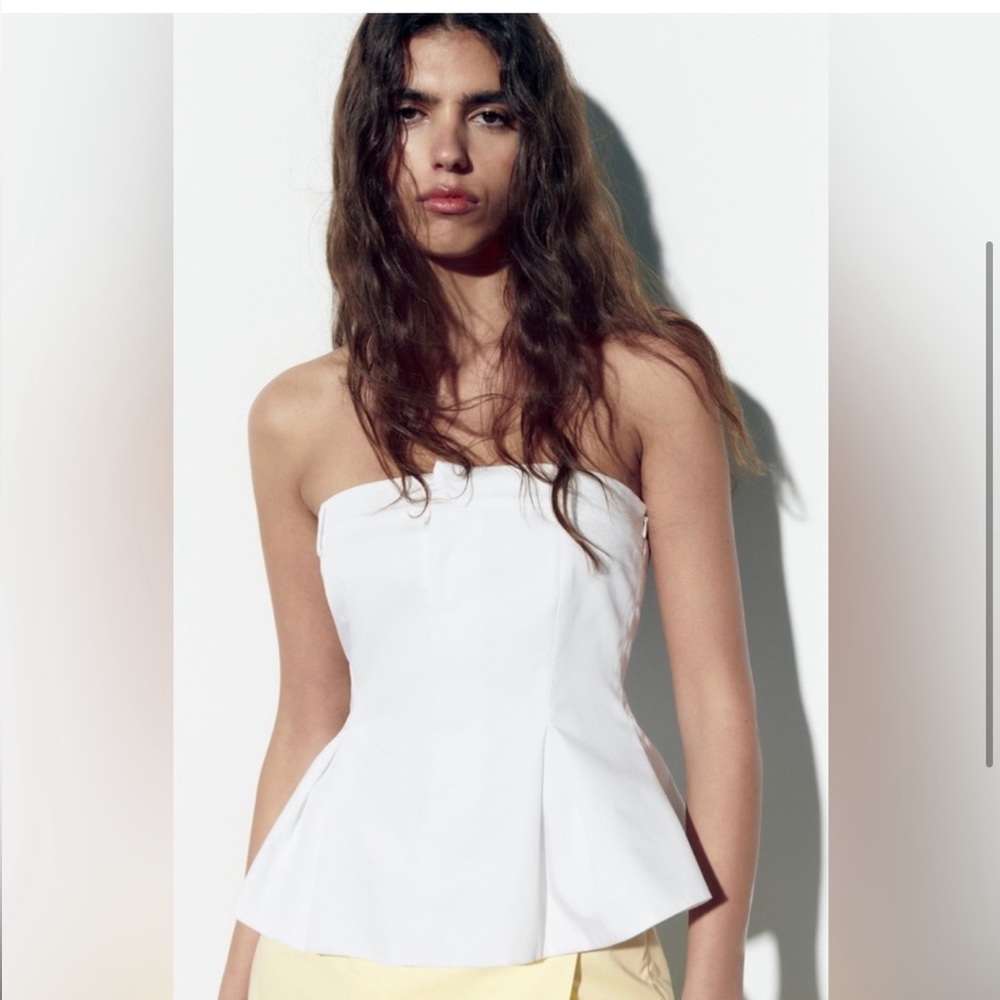 Zara flared strapless top